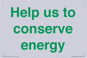 Help us to conserve energy 